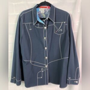 Alain Weiz Vintage 90’s Western Streetwear Jean Detail Stitching Shirt Jacket 18